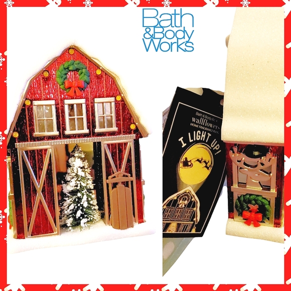 CHRISTMAS BARN LIGHT UP PROJECTOR WALLFLOWER PLUG BY BATH AND BODY WORKS - Picture 1 of 1